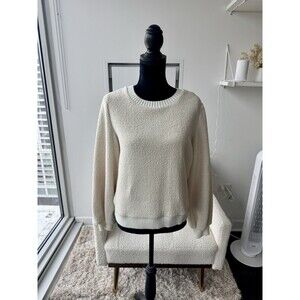 Abercrombie Cream Sherpa Sweatshirt Size Medium NEW!